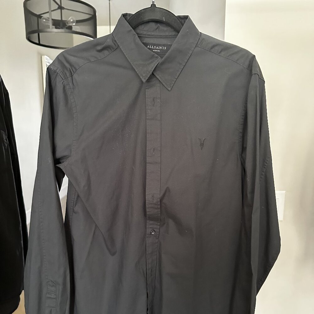 Black All Saints Button Up Shirt Medium (Worn by Manny Montana/Rio Good Girls)
